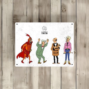 Vintage Tintin metal sign "Tintin Collector" (Tin52)