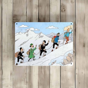 Vintage Tintin metal sign "Tintin Collector" (Tin36)
