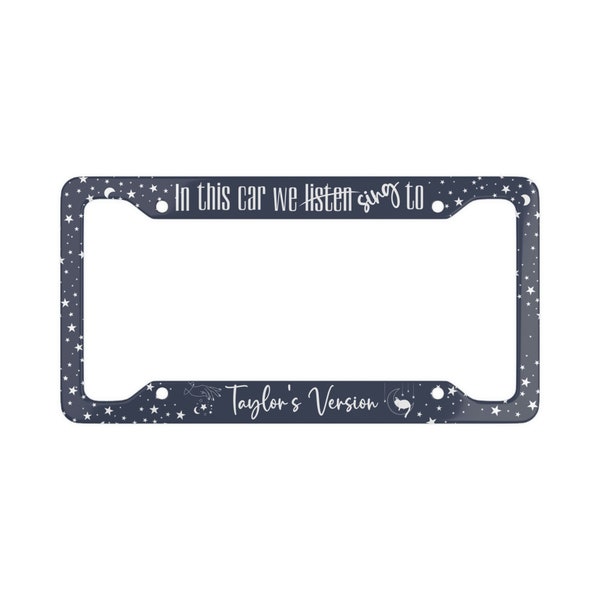 Taylorswift License Plate Frame Etsy