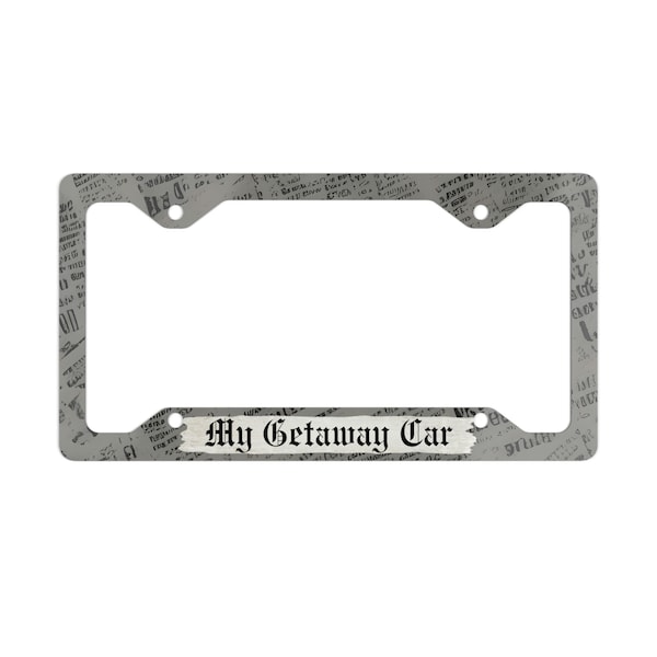 Getaway Car License Plate Frame Etsy