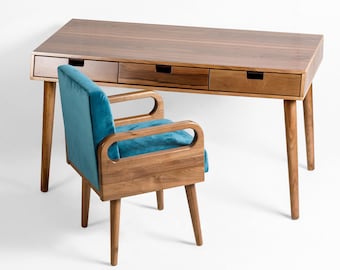 Escritorio moderno de mediados de siglo / Escritorio de lujo moderno / Escritorio elegante y simplista / Escritorio simplista moderno / Escritorio de estudiante de lujo / Escritorio elegante minimalista