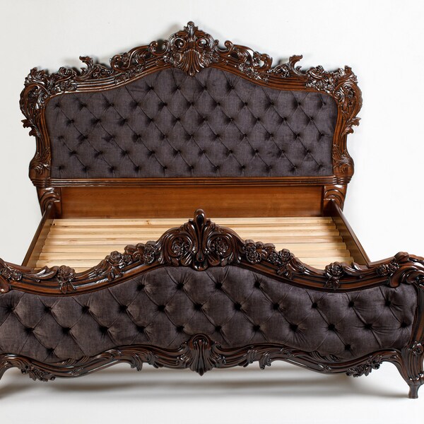 Wood Carved King Headboard - Etsy