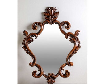 ESPEJO TALLADO/ Espejo Boho/ Espejo tocador/ Trabajo desde casa/ Decoración casera