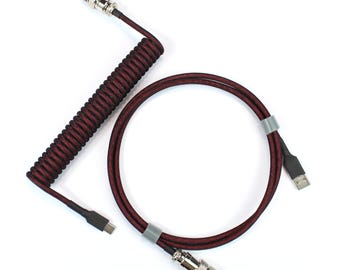 Custom coiled keyboard cable