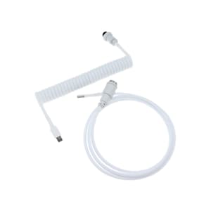 Custom coiled keyboard usb cable white coil cable