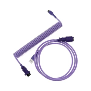 Custom coil keyboard usb cable Purple coil usb c cable