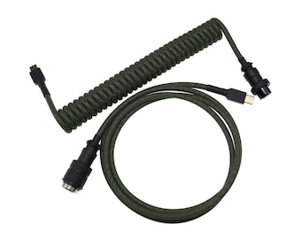 Cable USB para teclado en espiral personalizado Cable en espiral botánico