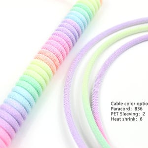 Custom coiled keyboard usb cable coil keyboard cable keyboard coil cable