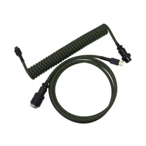 Custom coiled keyboard usb cable Botanical coil cable