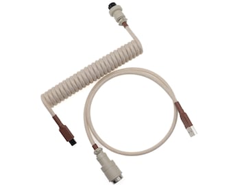 Cavo USB a spirale color cachi, cavo per tastiera meccanica personalizzato