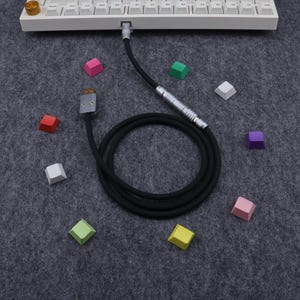 Câble clavier USB droit Câble en silicone noir Connecteurs USB haute qualité CNC