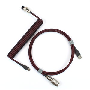 Custom coiled keyboard cable