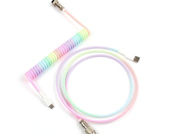 Custom coiled keyboard usb cable