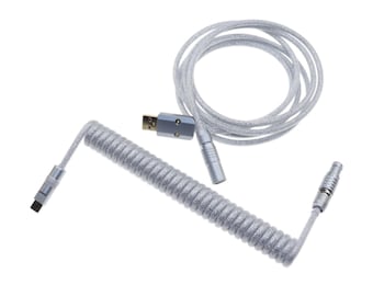 Silver Cable Custom Coiled Mechanical Keyboard Cable Lofree Cable