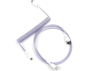 Custom coiled keyboard usb cable