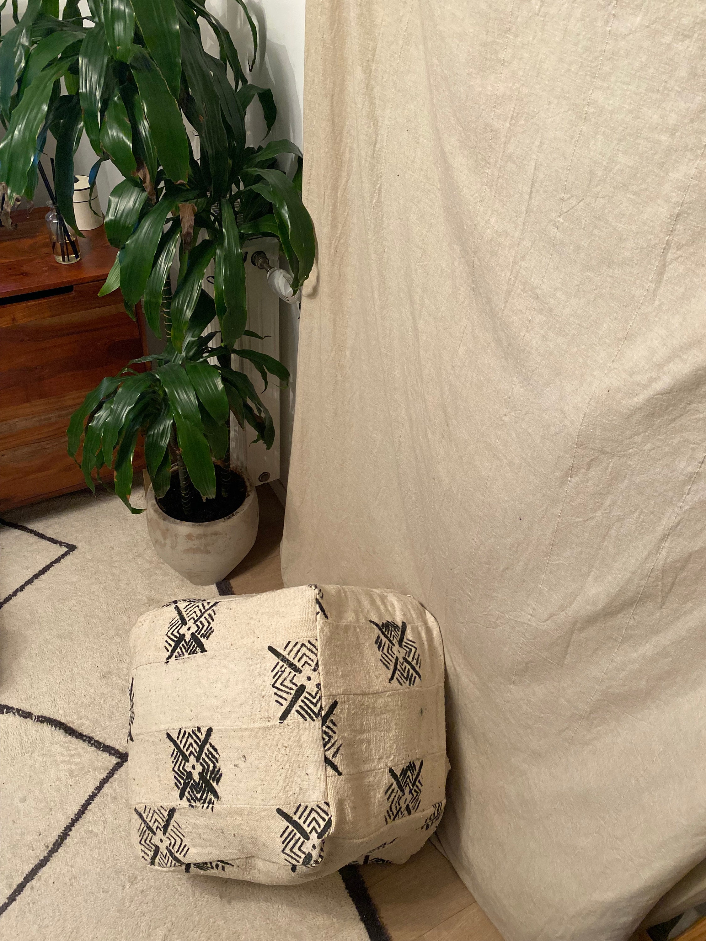 Pouf Bamanan en Bogolan