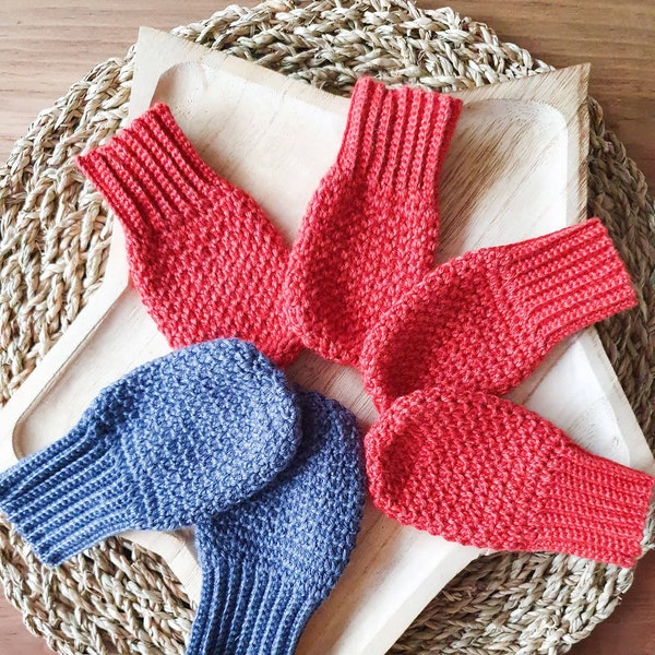Crochet pattern for baby mittens "Frozen Winter", baby gloves
