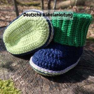 Crochet pattern for baby/children&#39;s boots &quot;Schlurpsi&quot;, crochet baby boots, language: German
