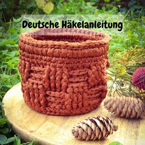 Crochet pattern for crochet baskets/set &quot;Härbsty&quot;, Language: German