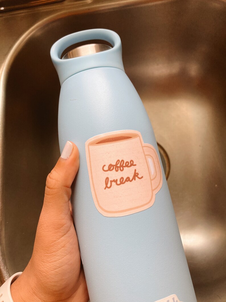 Coffee Mug Sticker / Waterproof Sticker / Glossy Sticker / Etsy UK