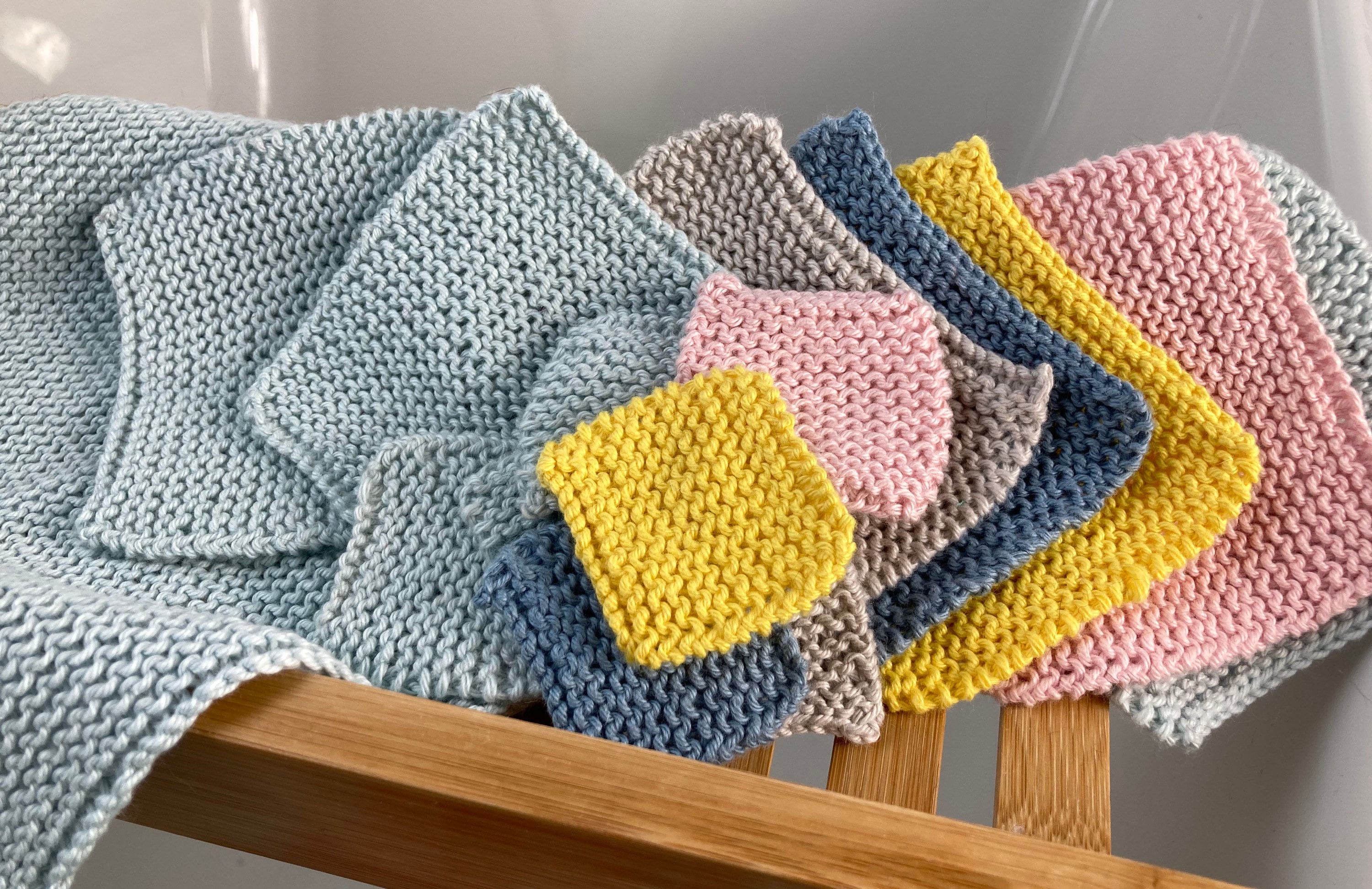 Hand Knitted Organic Cotton Face Cloth / Make Up Removers / Etsy