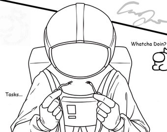 40 Among Us Task Coloring Pages  Free