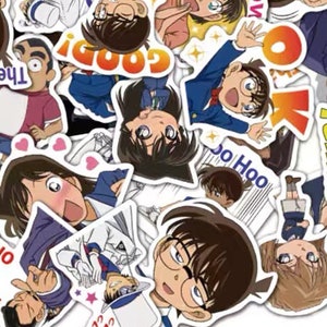 Pacchetto adesivi da 50 pezzi - Detective Conan - Adesivi carini - Diario diario carino cancelleria - Regalo per lei - Regalo migliore amica - Adesivi per laptop