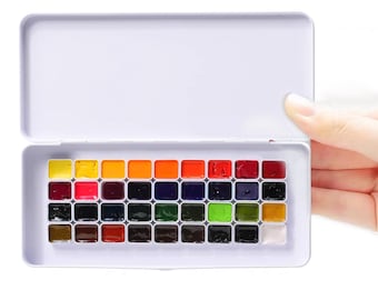 Mijello Watercolor Paint Set - 36 Travel Pans, Korean Watercolor