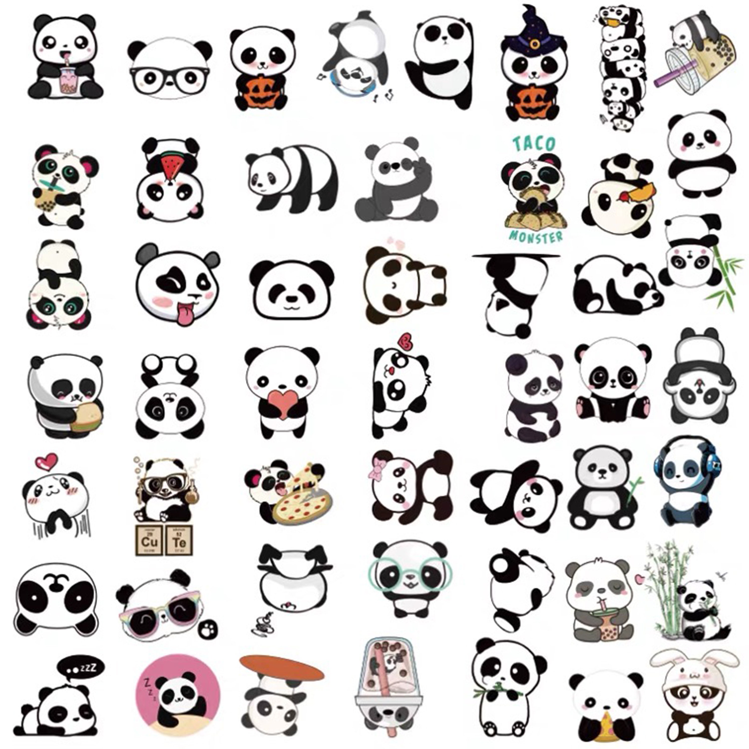 50pc Panda Sticker Pack – Cute Kawaii Stickers - Etsy