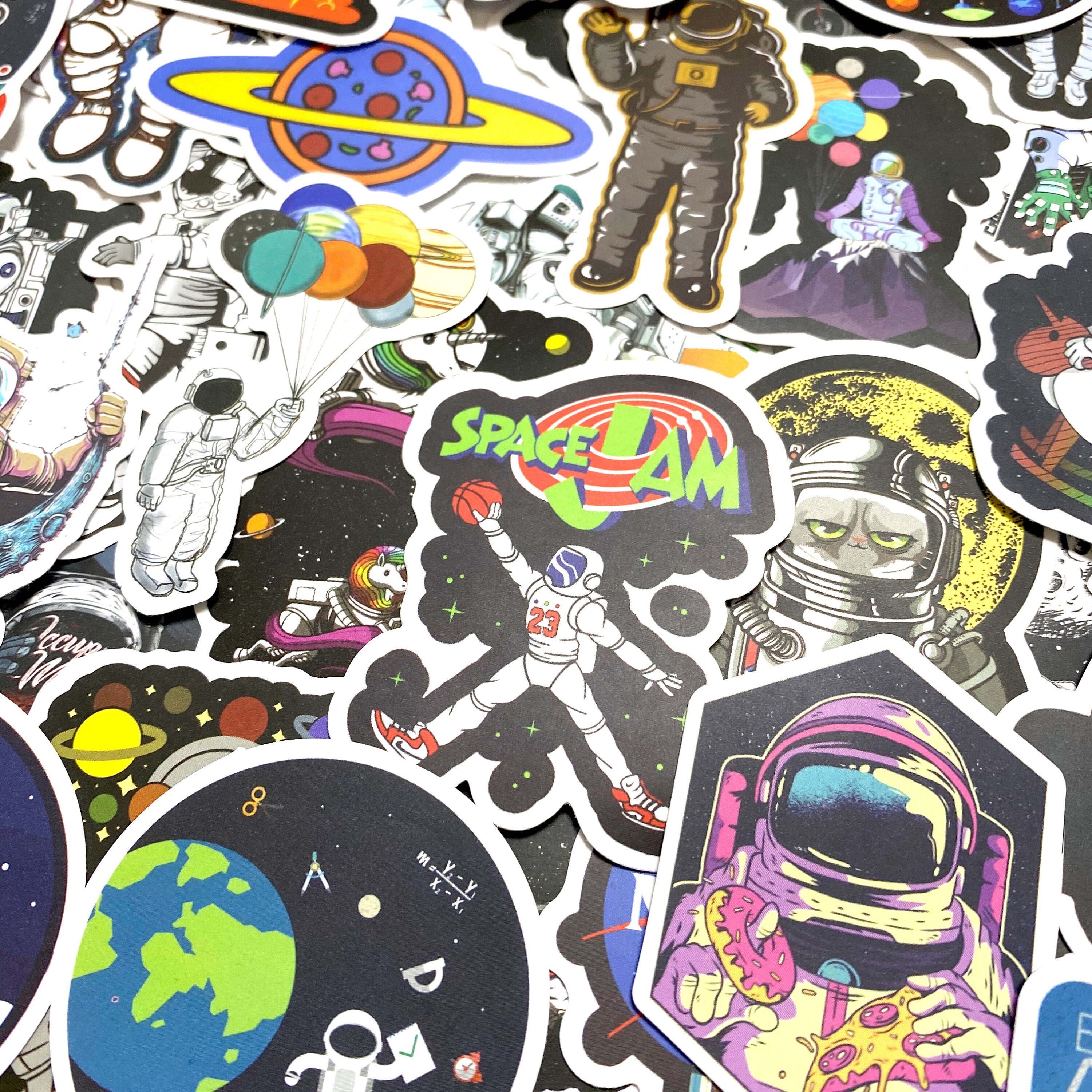 Astronaut Space Sticker Pack - 50pc Cosmic Decals - Etsy
