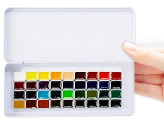 Schmincke Academic Watercolor Paint Set – 36 Mini Travel Pans (0.8ml)