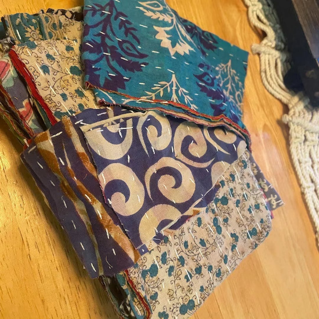 Vintage Quilt Bundle/ Kantha Fabric Bundle / Bohemian Kantha Fabric