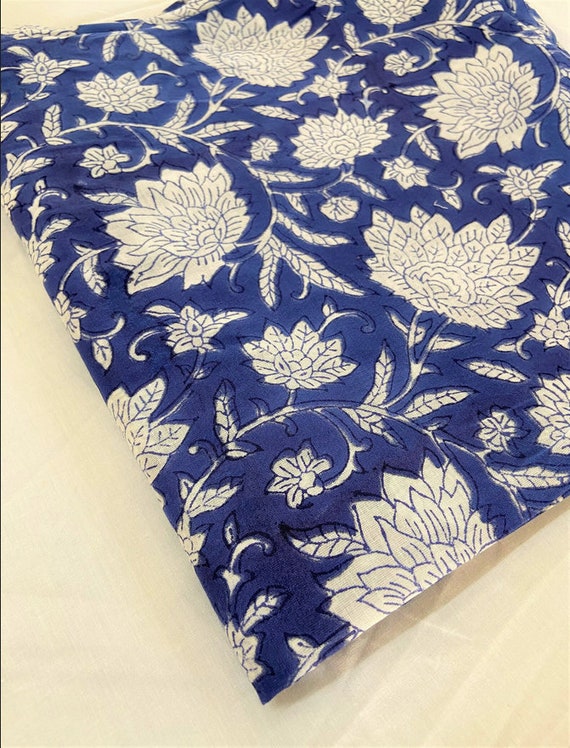 The Yard - Tessuto Indiano Stampato A Mano Con Pavone Jaipuri - Foto 4