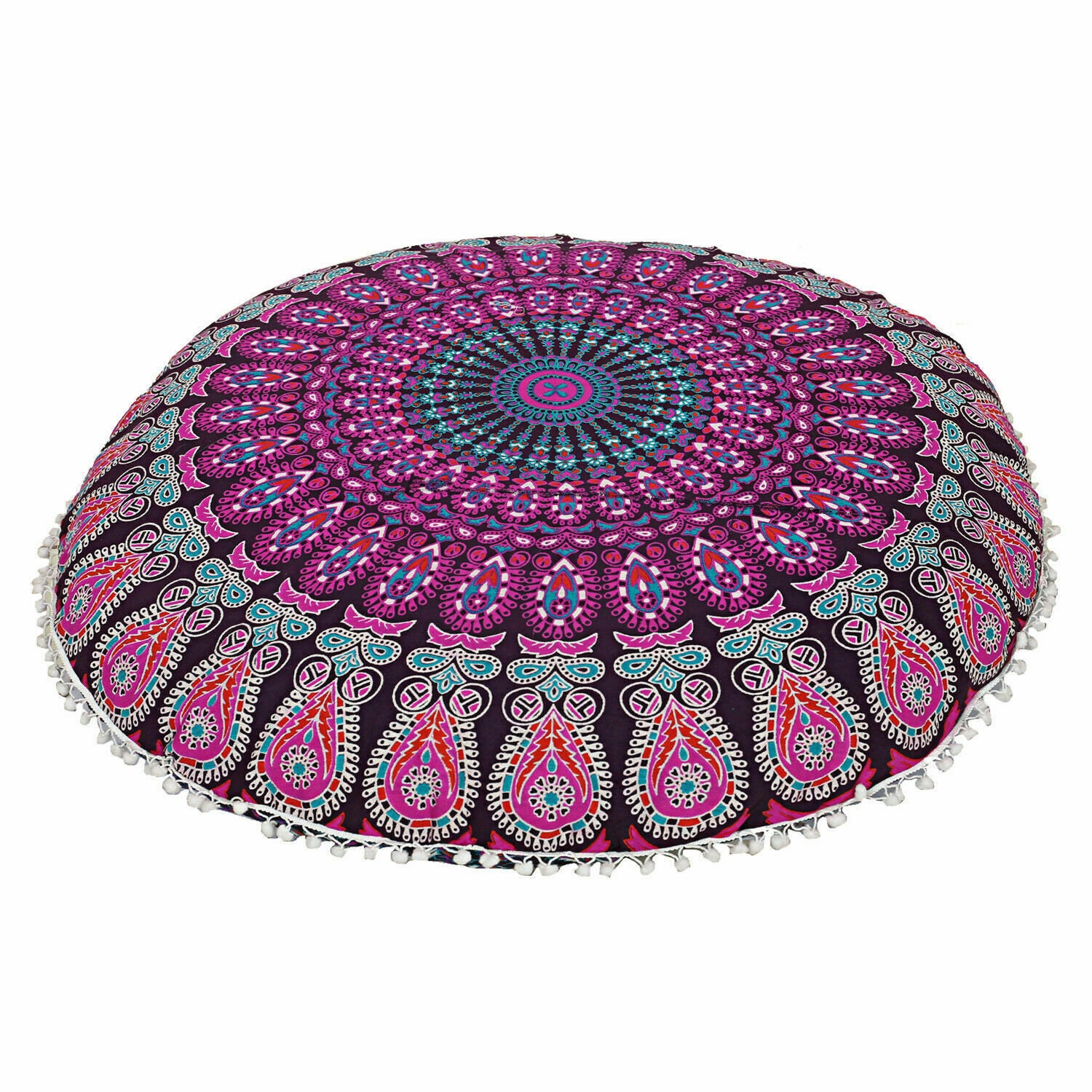 Plain round cushion cover Plain round cover Round coloured Etsy