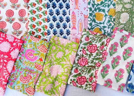 Table Napkin, 100% Cotton Cloth Napkin Cocktail Dinner Party Napkins Block Printed Napkin Washable Napkin Boho Wedding Napkins Gift For Her