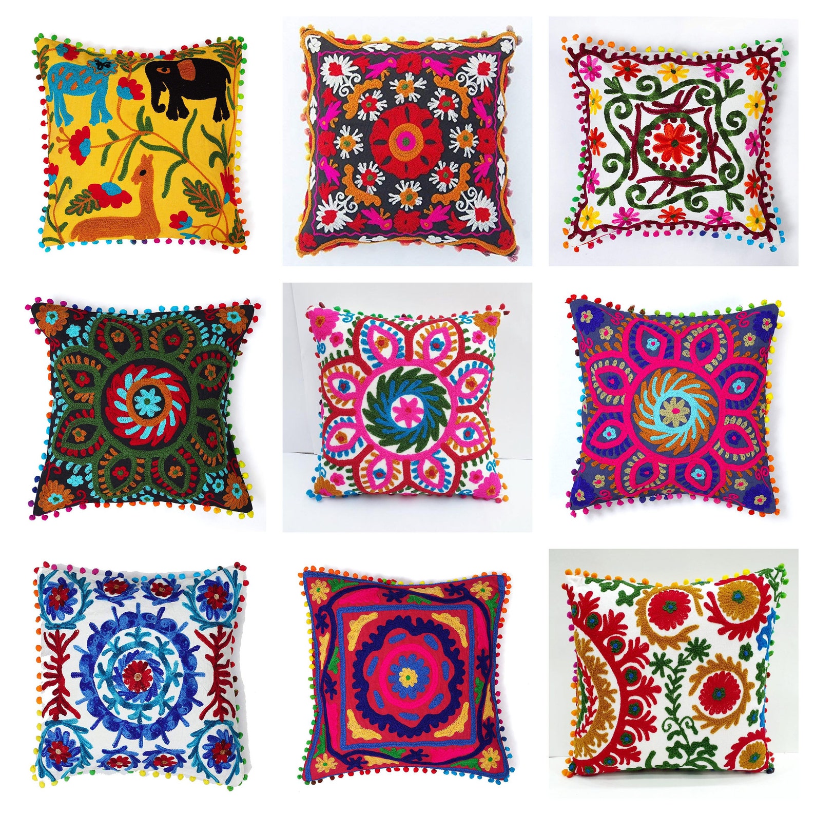 India Pillow Cover 16x16 18x18 20x20 22x22 24x24 Etsy India