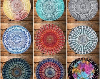 Ronde tafelkleed Bohemen Indiase Mandala tafelkleed stof Pauw vader tafelkleed mediterrane stijl keuken rond tafelkleed Boho