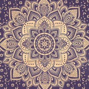 Boho Mandala Round Tablecloth Indian Peacock Feather Design Mediterranean Style Kitchen Table Cover, Vibrant and Artistic Fabric Table Cloth