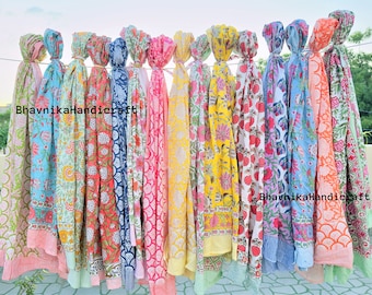 Wholesale Lot Of Cotton Sarong / Indian Hand Block Printed Beach Sarong / Soft Voile Fabric Summer Pareo / Size 44x72 Inch