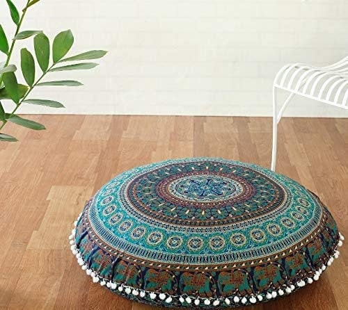 Almohada de piso redondo / Cubierta de almohada india / | Etsy