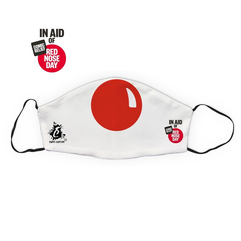 Red Nose Face Mask, Comic Relief Face Mask, Charity Face Mask