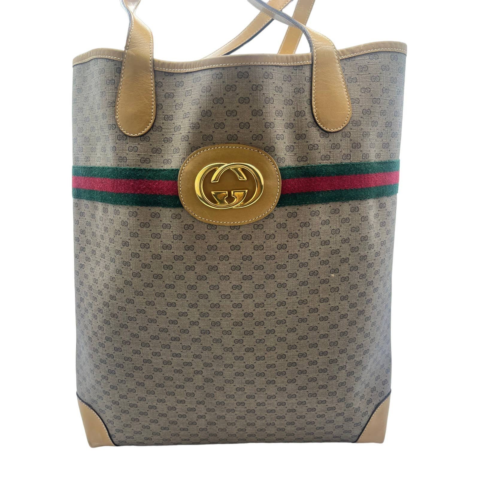 Buy Free Shipping GUCCI Old Gucci Vintage GG Logo Hardware Sherry