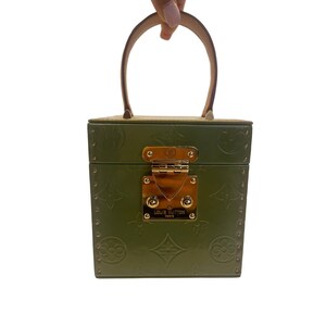 Louis Vuitton Bleeker Monogram Vernis Leather Box Handbag Blue & Gold LV  Painted