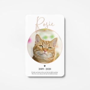 Cartão memorável plástico personalizado dos animais de estimação de <br> Entrega Rápida? Memorial fúnebre de <br> Entrega Rápida? Cartão Memorial para Animais de Estimação