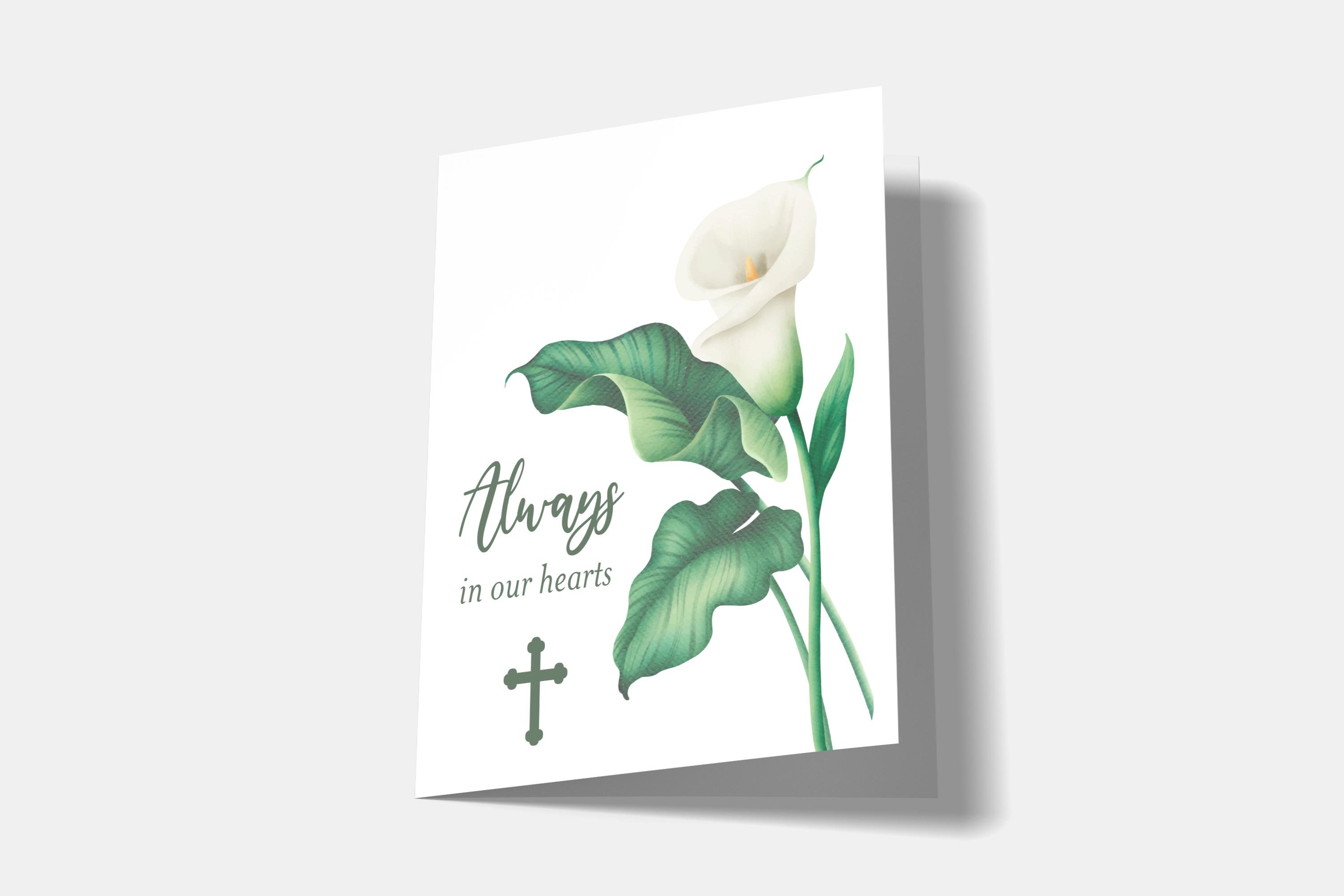 Personalised Folded Laminated Memorial Card Funeral Memorial Card Etsy