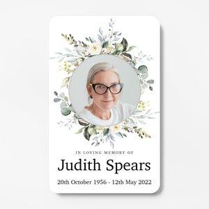 Cartão Memorial Laminado Personalizado | Cartão Memorial Funeral