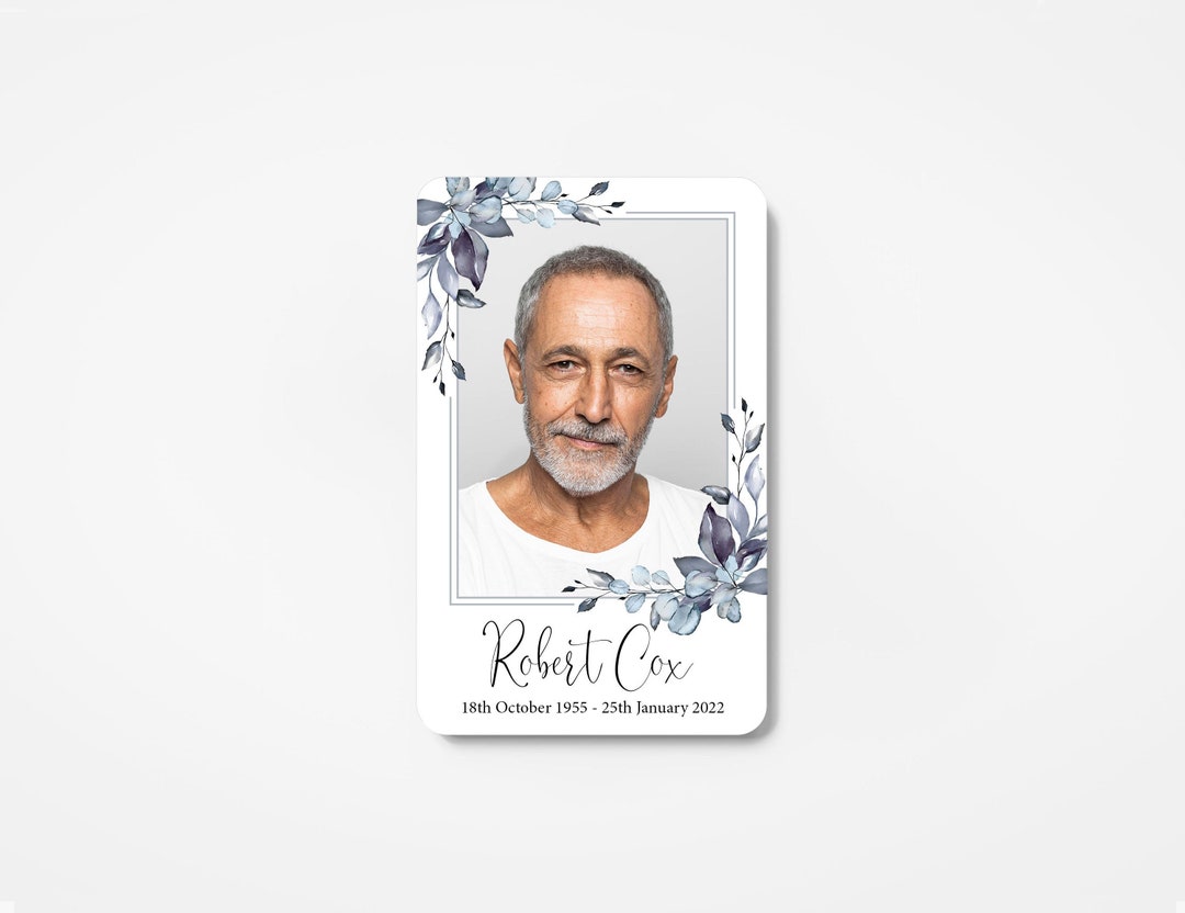 Personalised Plastic Memorial Card Funeral Memorial Card Etsy