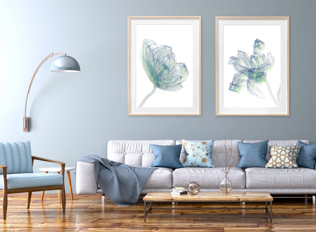 Xray Flowers, Set of 2 Prints, Transparent Flower, Xray Flowers, Art Poster, Xray Flower Etsy