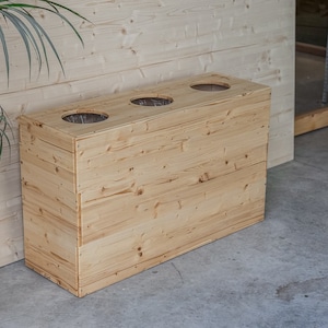 Poubelle en bois pour SEPARATION 3x100 LT image 3