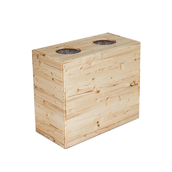 Kouboo Cestino Portarifiuti In Rattan Bianco Intrecciato A Mano Con Inserti In Plastica Per Bagno E Camera